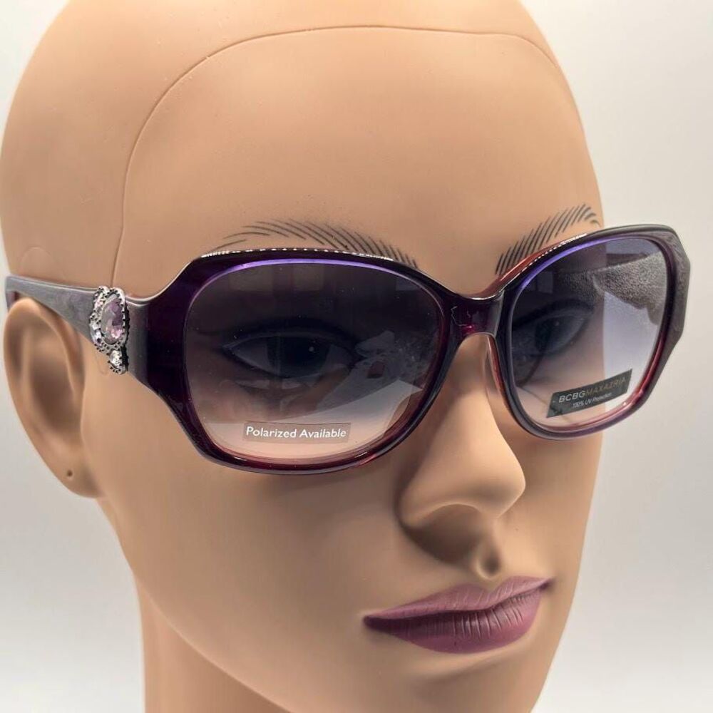 NOS Vintage Y2K Designer Sunglasses | BCBG Max Azria | Luminous | Purple Bling